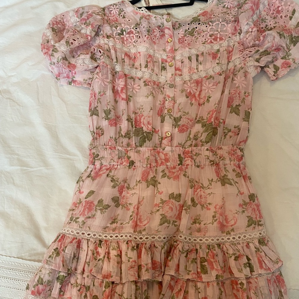 brand new loveshackfancy dress with tags size S